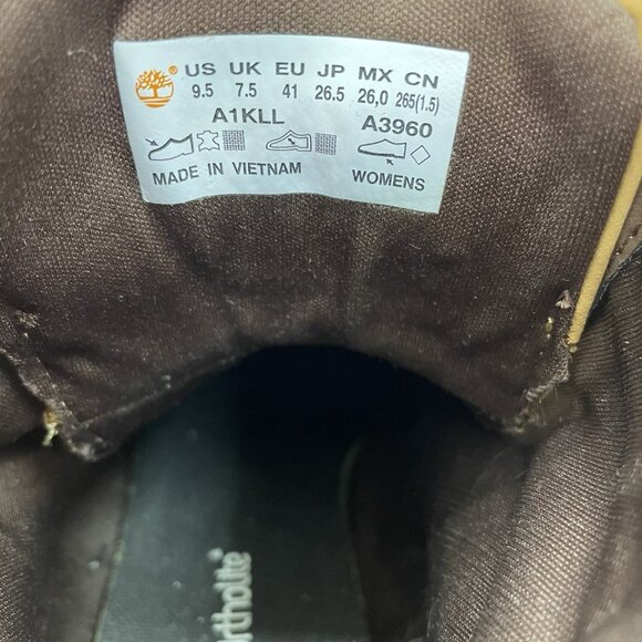 Timberland Brinda Ankle Boots Heeled Booties Nubuck Leather Wheat Tan Womens 9.5 - Picture 14 of 14